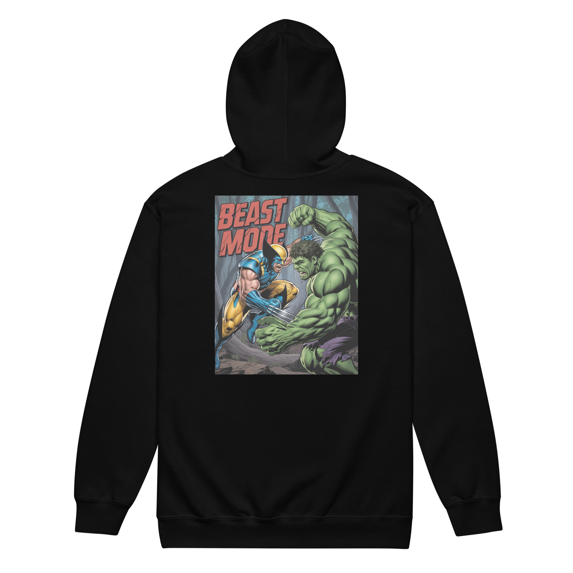 Gym/Casual wear zip up hoodie featuring Wolverine and The Hulk...Beast Mode! - Image 5