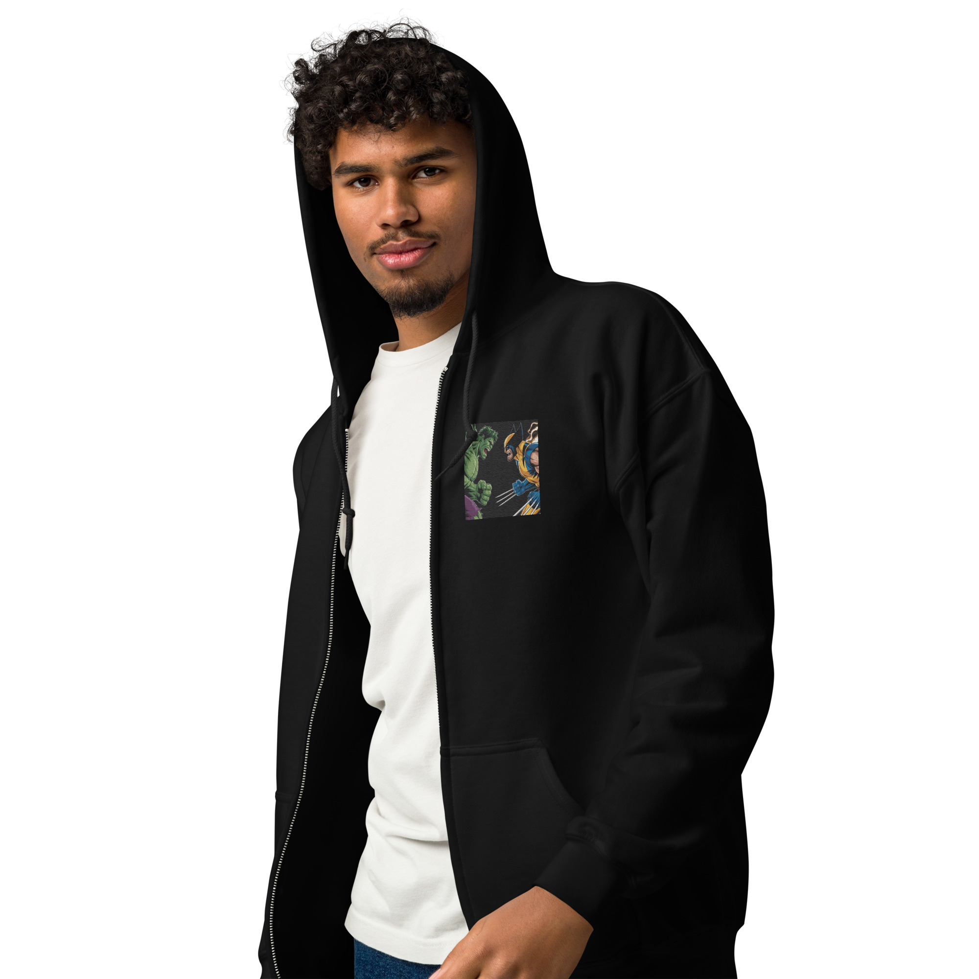 Gym/Casual wear zip up hoodie featuring Wolverine and The Hulk...Beast Mode! - Image 2
